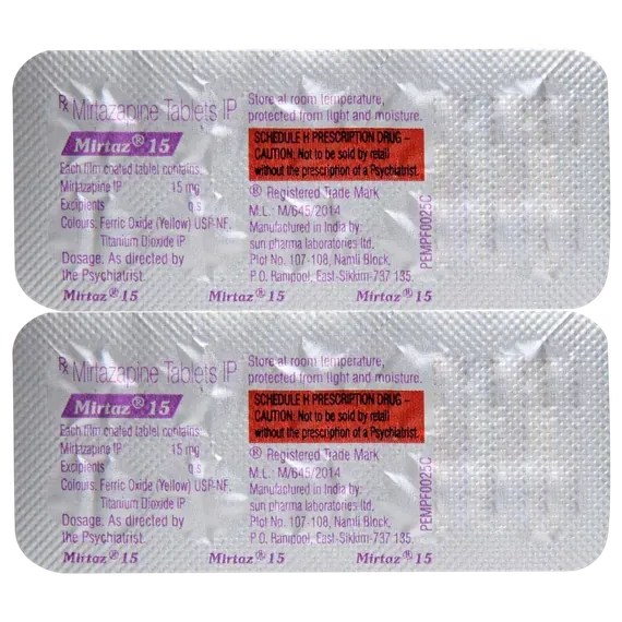 mirtaz 15mg tablet 10's